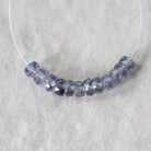 4mm Alexandrite Faceted Rondelle Beads 1” Gemstone Bead for Jewelry Making DIY Earrings Necklace June Birthstone