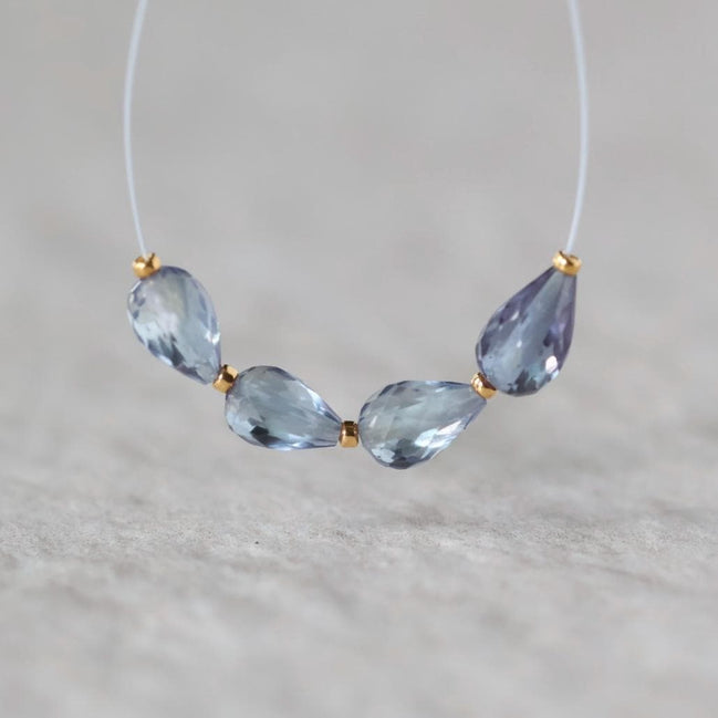 4mm Alexandrite Teardrop Beads – Faceted Teardrop Natural Gemstone