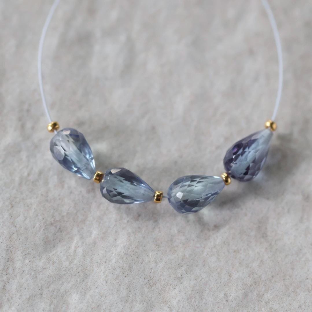 4mm Alexandrite Teardrop Beads – Faceted Teardrop Natural Gemstone