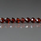 4mm Almandine Garnet Beads - Faceted Round Natural Gemstone 15" Strand