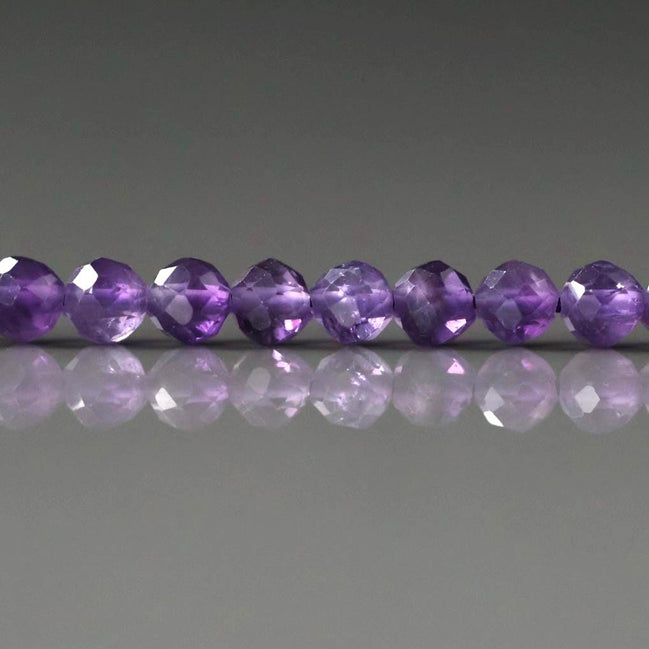 4mm AAA Amethyst Beads Faceted 15" Purple Natural Amethyst Gemstone Beads Crystal Beading Crafter Gift February Birthstone