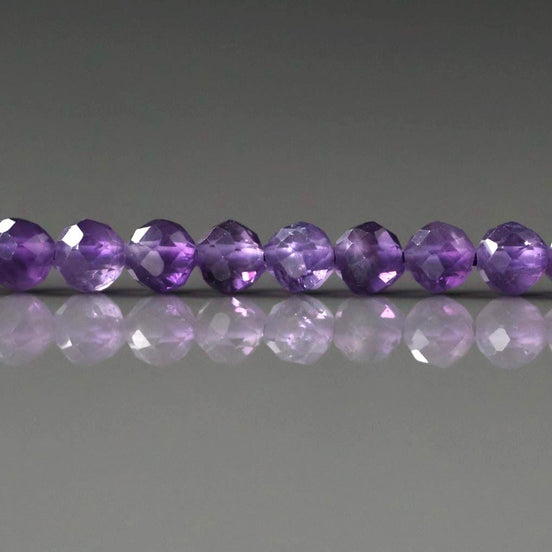 4mm AAA Amethyst Beads Faceted 15" Purple Natural Amethyst Gemstone Beads Crystal Beading Crafter Gift February Birthstone