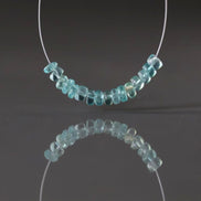 4mm Aqua Neon Apatite Rondelle Beads Smooth 12 PCs Genuine Gemstone Beads for Jewelry Making Beading Craft Gift Beads