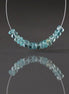 4mm Aqua Neon Apatite Beads -Smooth Rondelle Genuine Gemstone 12 Pcs