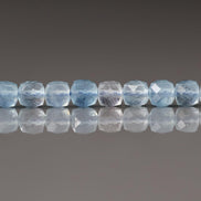 4mm Aquamarine Beads – Faceted Cube Natural Gemstone 15