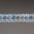 4mm Aquamarine Beads – Faceted Cube Natural Gemstone 15" Strand