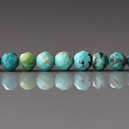 4mm Arizona Turquoise Faceted Beads 15