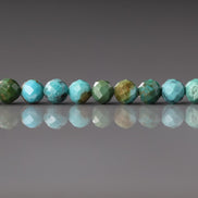 4mm Arizona Turquoise Beads – Faceted Round Natural Gemstone 15