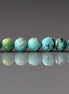 4mm Arizona Turquoise Beads – Faceted Round Natural Gemstone 15" Strand