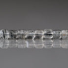 4mm Black Rutilated Quartz Cube Beads - Natural Gemstone 15" Strand