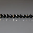 4mm Black Spinel Beads - Faceted Round Natural Gemstone 15" Strand