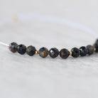 4mm Black Star Sapphire Beads – Faceted Round Natural Gemstone - 12pcs