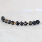 4mm Black Star Sapphire Beads – Faceted Round Natural Gemstone - 12pcs
