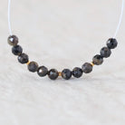 4mm Black Star Sapphire Beads – Faceted Round Natural Gemstone - 12pcs