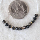 4mm Black Star Sapphire Beads – Faceted Round Natural Gemstone - 12pcs