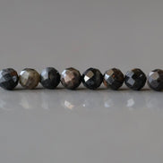 4mm Black Star Sapphire Beads Faceted 12 PCs Raw Black Sapphire Genuine Gemstone Beads Jewelry Making Beading Gift September Birthstone