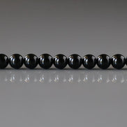 4mm Black Tourmaline Smooth Beads Genuine Tourmaline Beads 15