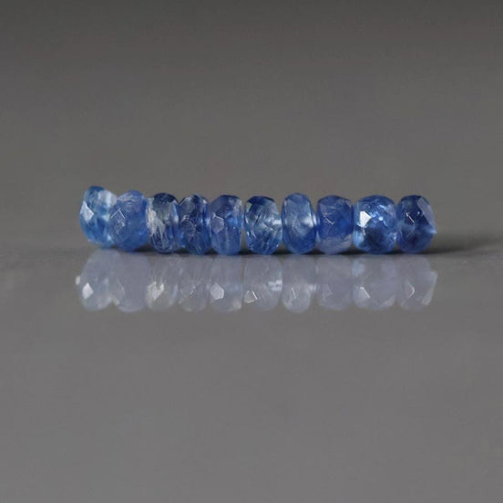 4mm AAA Blue Kyanite Faceted Rondelle Beads 10 PCs Gemstone Beads Beading Crafter Gift DIY Jewelry Making
