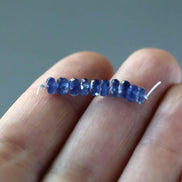 4mm AAA Blue Kyanite Faceted Rondelle Beads 10 PCs Gemstone Beads Beading Crafter Gift DIY Jewelry Making
