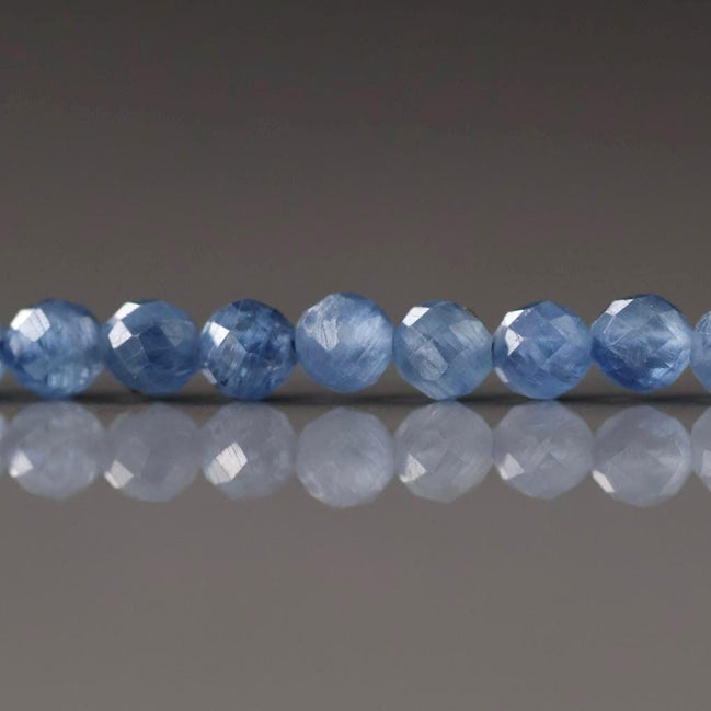 4mm Natural Blue Kyanite Beads Faceted Beads 15" AAA Kyanite Gemstone Beads Crystal Beading Crafter Gift DIY Jewelry Making