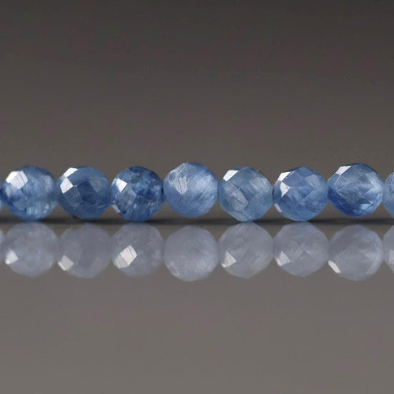 4mm Natural Blue Kyanite Beads Faceted Beads 15" AAA Kyanite Gemstone Beads Crystal Beading Crafter Gift DIY Jewelry Making