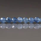 4mm Blue Kyanite Beads – Faceted Round Natural Gemstone 15" Strand
