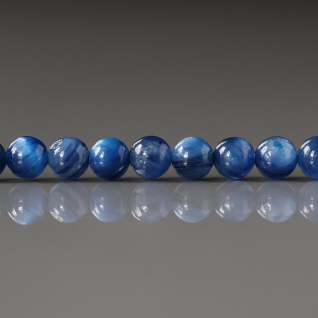 4mm Natural Blue Kyanite Beads Smooth Beads 15" AAA Kyanite Gemstone Beads Crystal Beading Crafter Gift DIY Jewelry Making