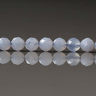 4mm Blue Lace Agate Beads – Faceted Round Natural Gemstone 15" Strand