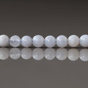 4mm Natural Blue Lace Agate Smooth Beads 15