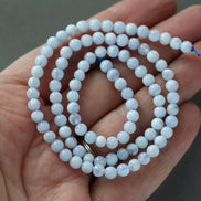 4mm Blue Lace Agate Beads ‚Äì Smooth Round Natural Gemstone 15