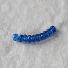 4.5mm Blue Sapphire Beads - Faceted Rondelle Natural Gemstone 10 Pcs