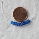 4.5mm Blue Sapphire Beads - Faceted Rondelle Natural Gemstone 10 Pcs