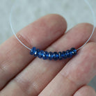 4.5mm Blue Sapphire Beads - Faceted Rondelle Natural Gemstone 10 Pcs
