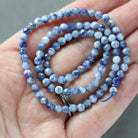 4mm Bolivian Sodalite Beads ‚Äì Faceted Round Natural Gemstone 15" Strand