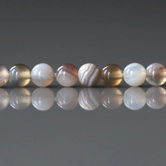 4mm Botswana Agate Beads Smooth Genuine Rare Agate Beads 15" Gemstone Beads Crystal Healing for Jewelry Making Gift for crafter