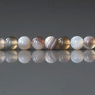 4mm Botswana Agate Beads - Smooth Round Natural Gemstone 15" Strand
