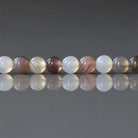 4mm Botswana Agate Beads - Smooth Round Natural Gemstone 15" Strand