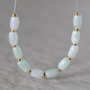 4mm Burma Jade Beads - Oval Natural Gemstone 10 Pcs