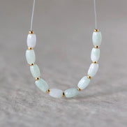 4mm Burma Jade Beads - Oval Natural Gemstone 10 Pcs