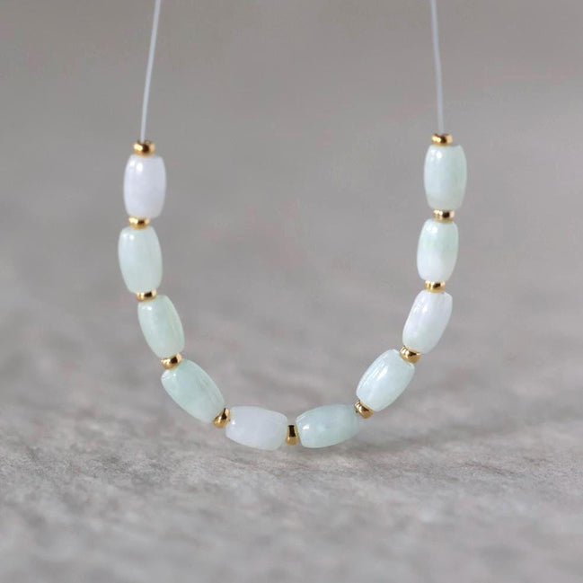 4mm Burma Jade Beads - Oval Natural Gemstone 10 Pcs