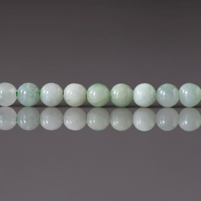 4mm Burma Jade Beads Smooth 15" Burma Jadeite Genuine Gemstone Beads Natural Jade for Jewelry Making Beading Craft Gift Beads
