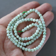 4mm Burma Jade Beads ‚Äì Smooth Round Natural Gemstone 15
