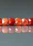 4mm Carnelian Cube Beads - Faceted Natural Gemstone 15" Strand