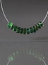 4mm Chrome Green Apatite Beads - Smooth Rondelle Natural Gemstone 12 Pcs