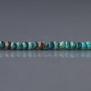 4mm Chrysocolla Beads Hand Faceted 6.25