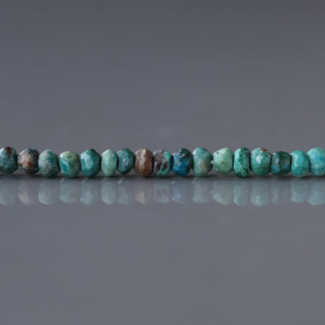 4mm Chrysocolla Beads Hand Faceted 6.25" Natural Genuine Gemstone Beads Blue Green Crystal beads Beading Crafter Gift DIY Jewelry making