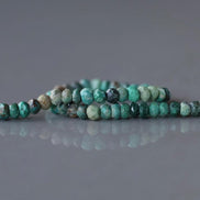 4mm Chrysocolla Beads Hand Faceted 6.25