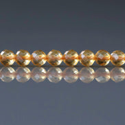 4mm Natural Citrine Beads Micro Faceted 12.5