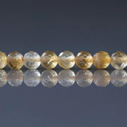 4mm Natural Citrine Beads Micro Faceted 15