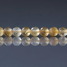 4mm Citrine Beads - Faceted Round Natural Gemstone 15" Strand